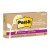 6 Pack Post-it 100% Recycled Super Sticky Pop Up Notes R330R-6SSCY 76mm x 76mm Yellow